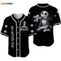 Jack Skelllington Baseball Jersey For Men Women, Nightmare Before Xmas Halloween Jersey - lylyprint.com