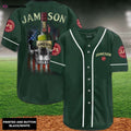 Jameson Baseball Jersey: US Flag Black Skull Design for Edgy Style - Aopprinter