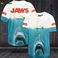 Jaws Movie All Over Print 3D Unisex Baseball Jersey White - lylyprint.com