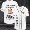 Jim Beam In My Veins Jesus In My Heart Baseball Jersey - Gift for Men Women - lylyprint.com