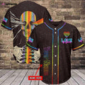 LGBT Personalized Baseball Tee Skull Jersey 269 - Custom Name for Baseball Enthusiasts - Aopprinter