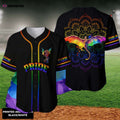 LGBT Pride Dragon Mandala Personalized Baseball Jersey - Aopprinter