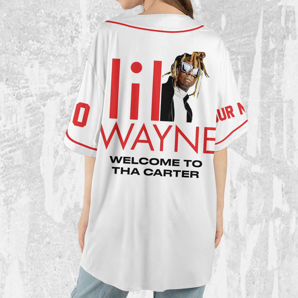Lil Wayne Welcome to Tha Carter Red & White Jersey - Personalized Music Baseball Shirt - Aopprinter
