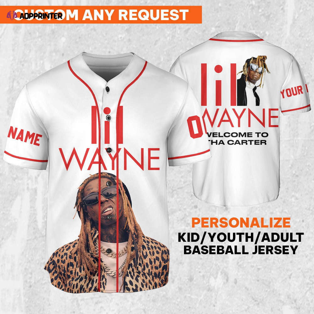 Lil Wayne Welcome to Tha Carter Red & White Jersey - Personalized Music Baseball Shirt - Aopprinter