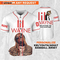 Lil Wayne Welcome to Tha Carter Red & White Jersey - Personalized Music Baseball Shirt - Aopprinter