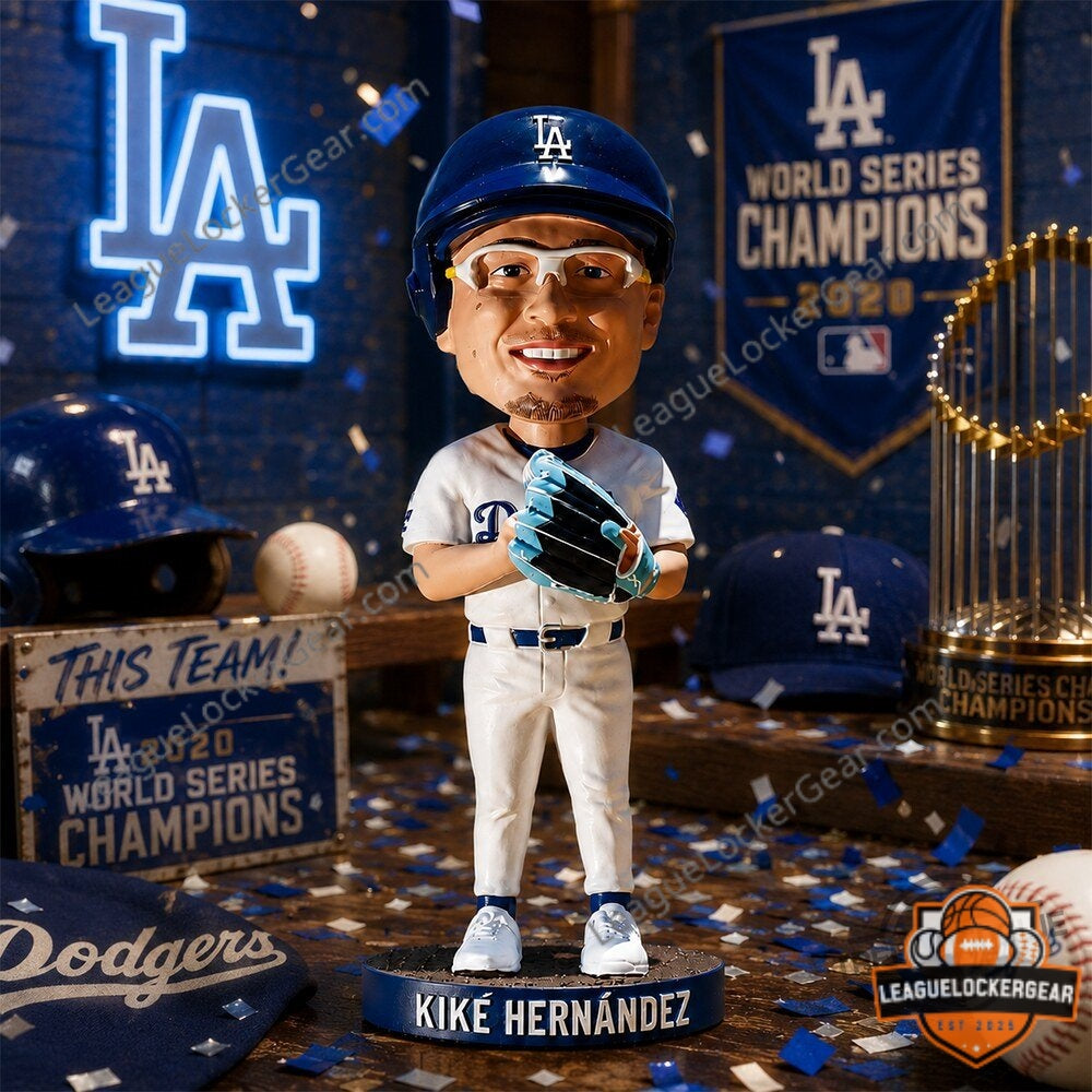 Los Angeles Dodgers Kiké Hernández World Series Champions Bobblehead Figure
