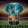 Shop the Miami Dolphins Tropical Baseball Jersey- Perfect for Sunny Miami Games! - lylyprint.com