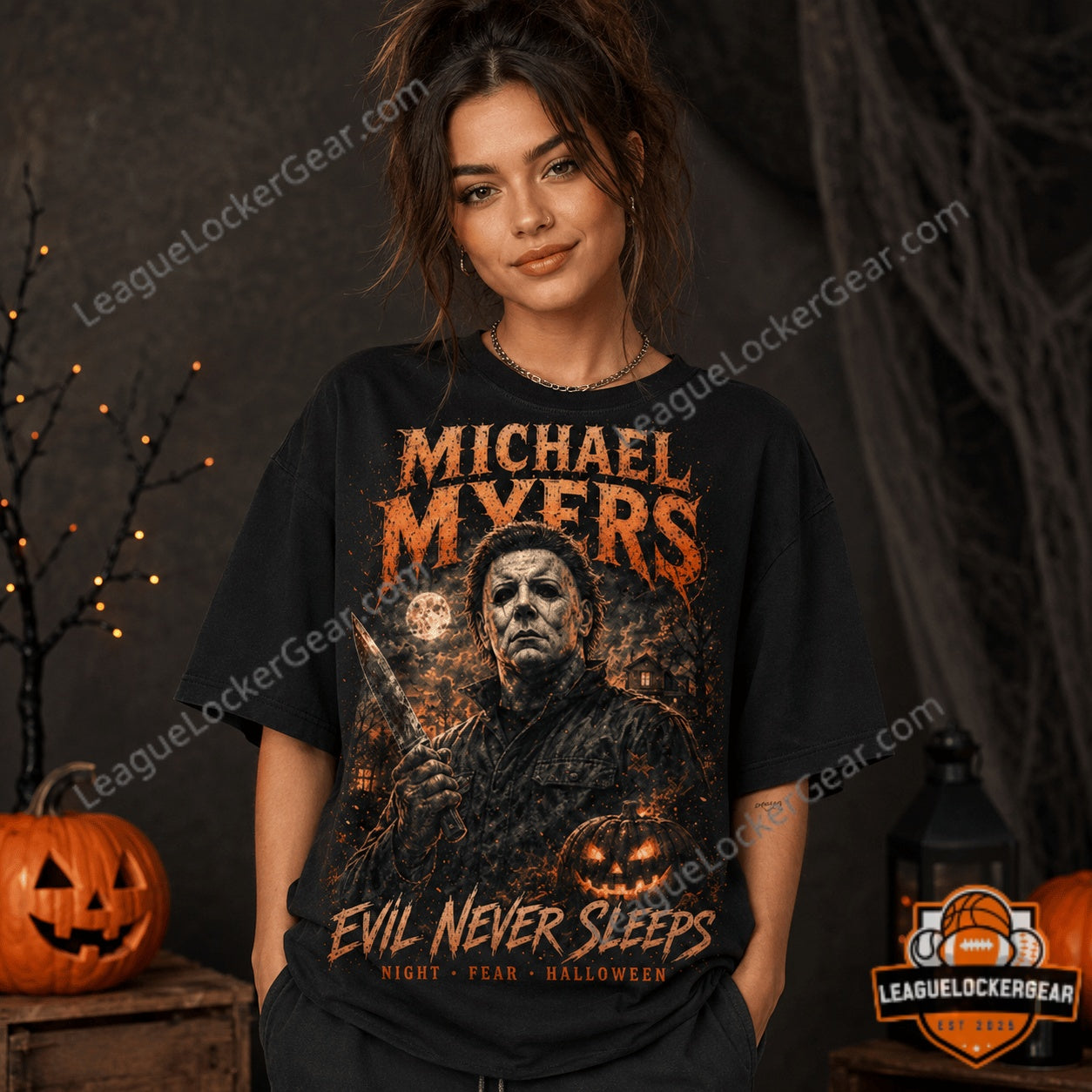 Michael Myers Halloween Est 1978 Evil Never Sleeps T-Shirt