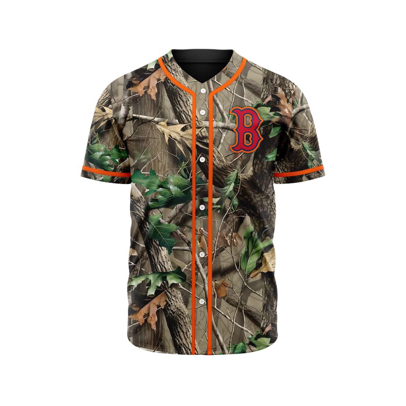 MLB Boston Red Sox Special Realtree Camo Hunting Baseball Jersey Gift for Men Women - Bafud