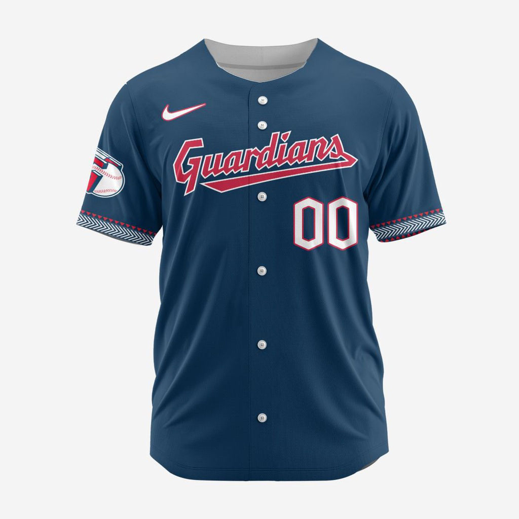 MLB Cleveland Guardians Personalized Alternate Design Concept Baseball Jersey 2402 - Bafud