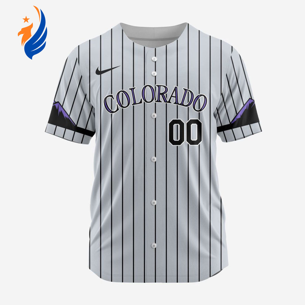 MLB Colorado Rockies Personalized Alternate Design Concept Baseball Jersey 2402 - Bafud