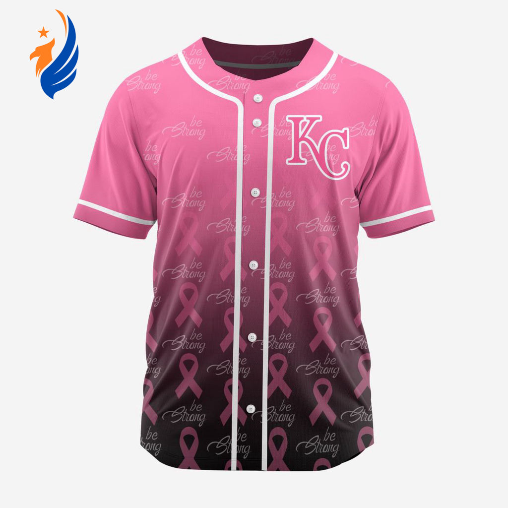 MLB Kansas City Royals Special Pink Design Fight Breast Cancer Baseball Jersey Gift for Men Women - Bafud