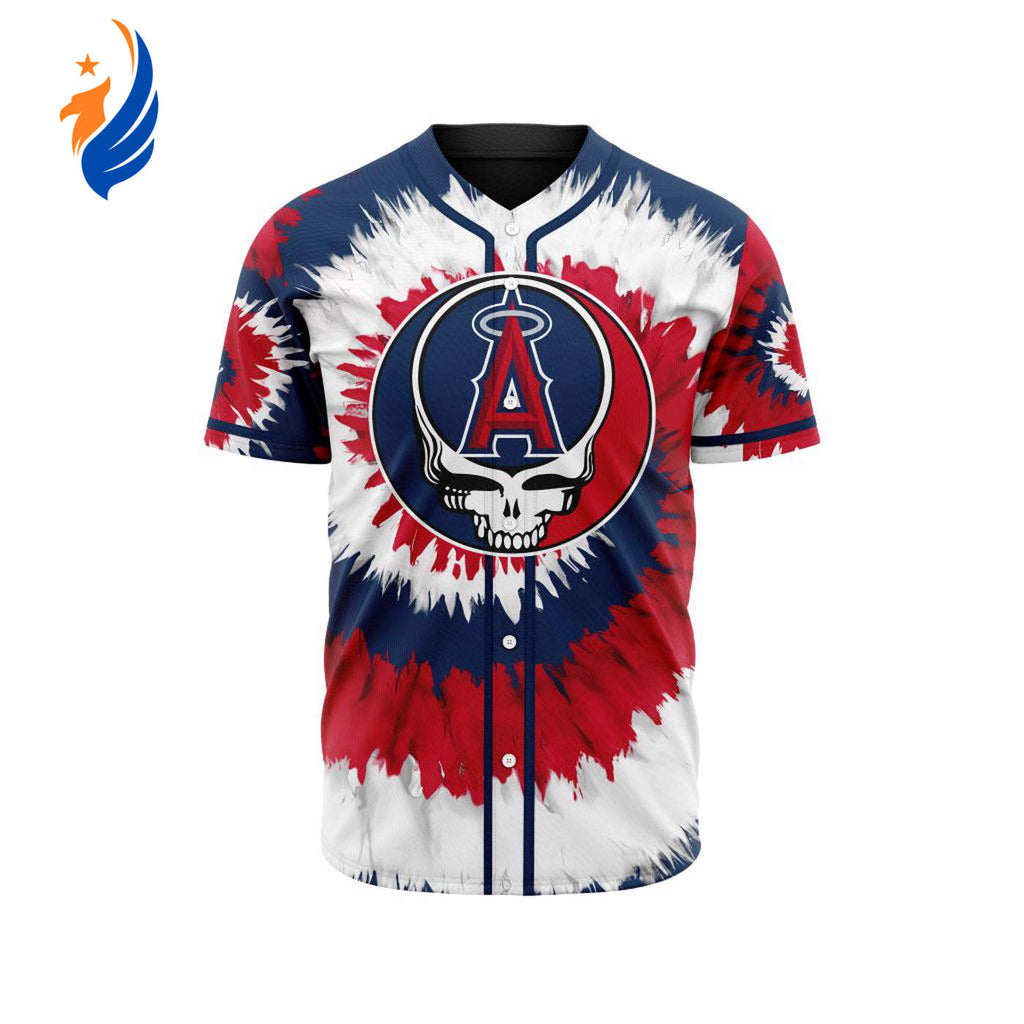 MLB Los Angeles Angels Special Grateful Dead Design Baseball Jersey Gift for Men Women - Bafud