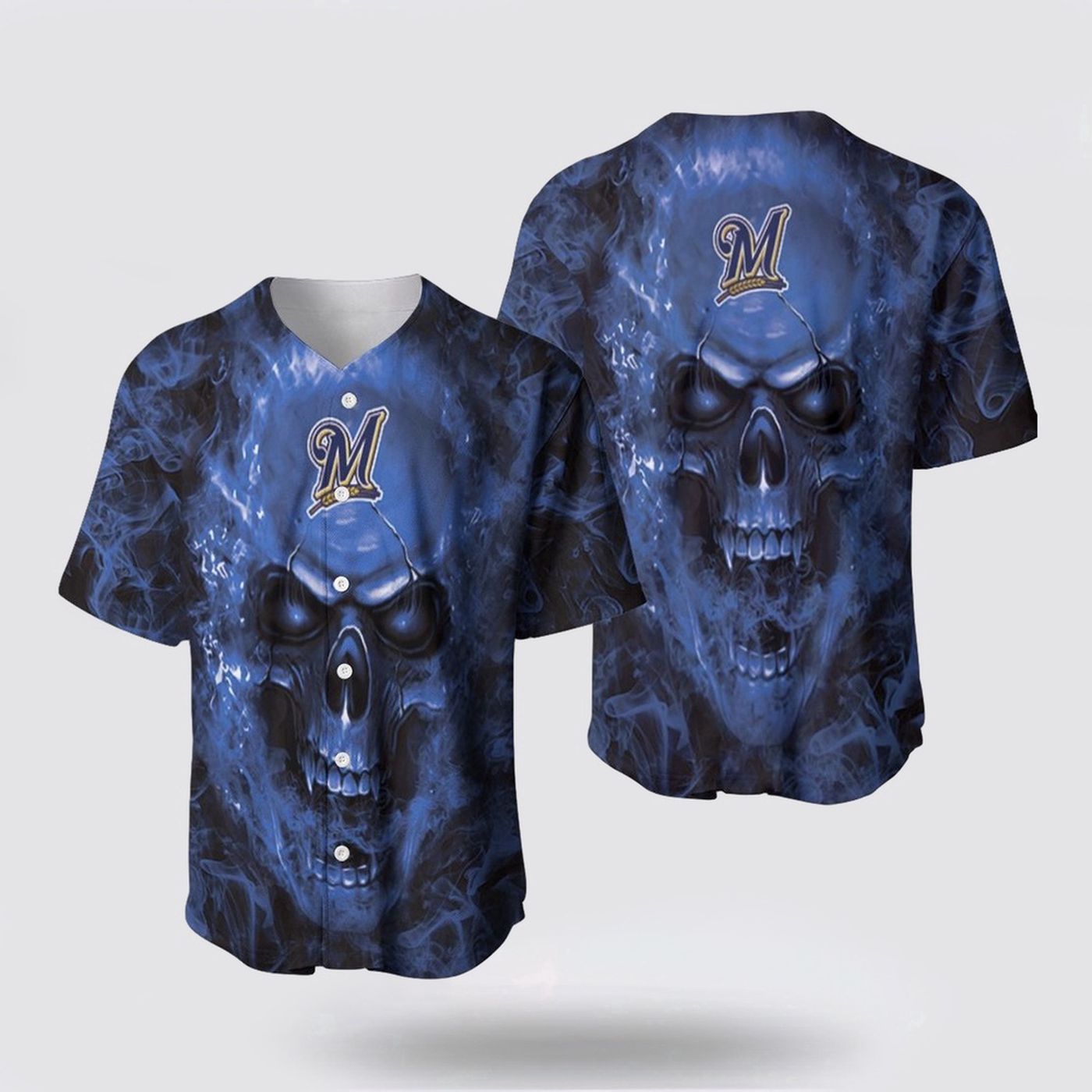 Milwaukee Brewers Baseball Jersey Skull: Your Ultimate Baseball Journey Companion for Fans - Gift for Men Women - lylyprint.com