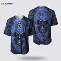 MLB New York Yankees Baseball Jersey: Stylish Skull Symbolizing Fan Passion - lylyprint.com
