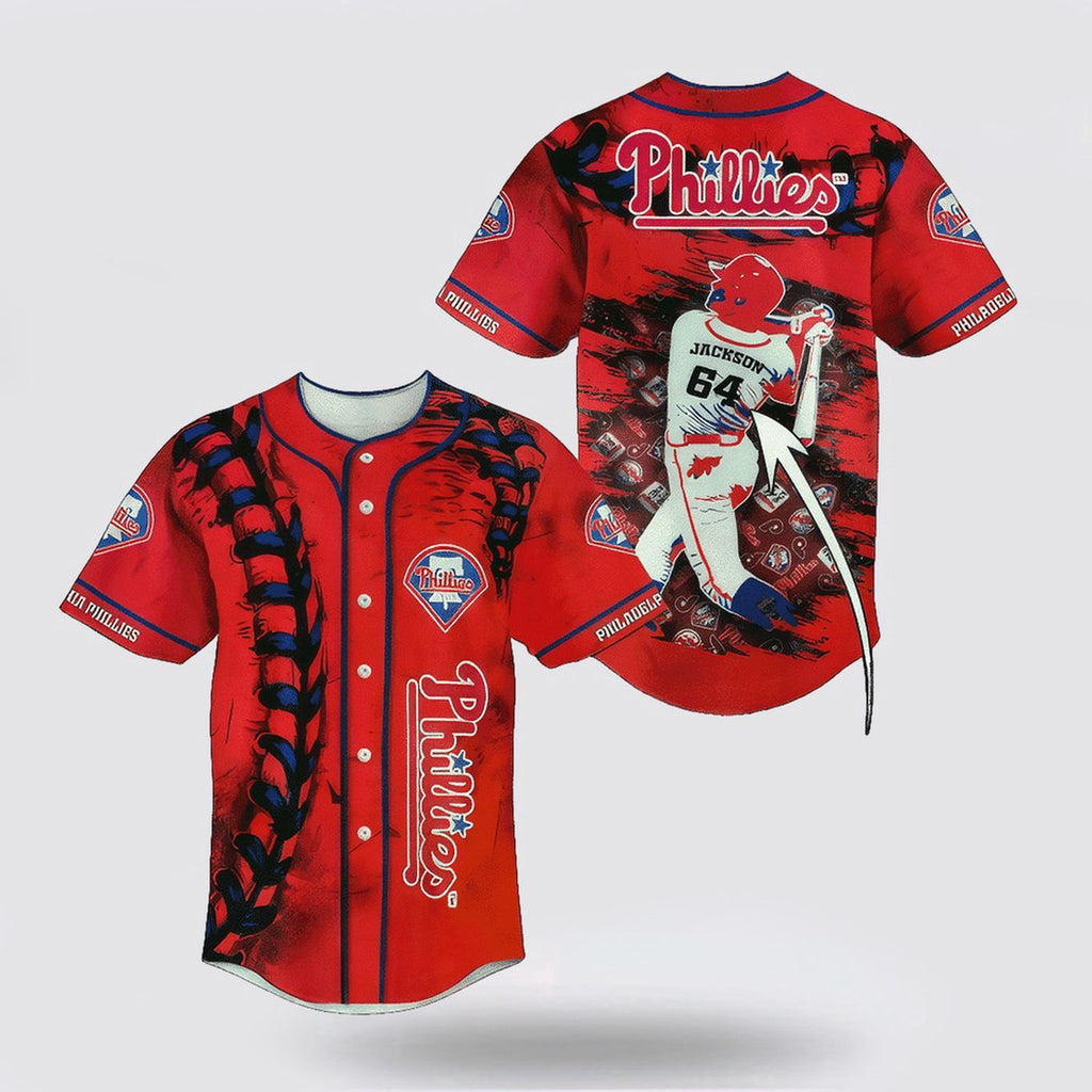 Custom MLB Philadelphia Phillies Full-Print Jersey - Personalized Name & Number for Passionate Fans - lylyprint.com