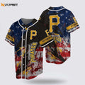 Pittsburgh Pirates US Flag Baseball Jersey: Show Your MLB Fan Spirit! - lylyprint.com