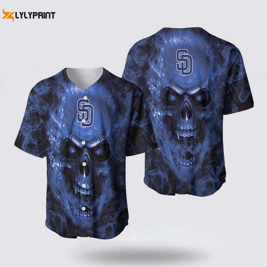MLB San Diego Padres Baseball Jersey: Skull Adventure & Personality for Fans - lylyprint.com