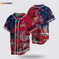 Show Your MLB Pride with the St Louis Cardinals US Flag Baseball Jersey! - lylyprint.com