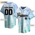 Modern Soft Blue Watercolor Baseball Jersey - lylyprint.com