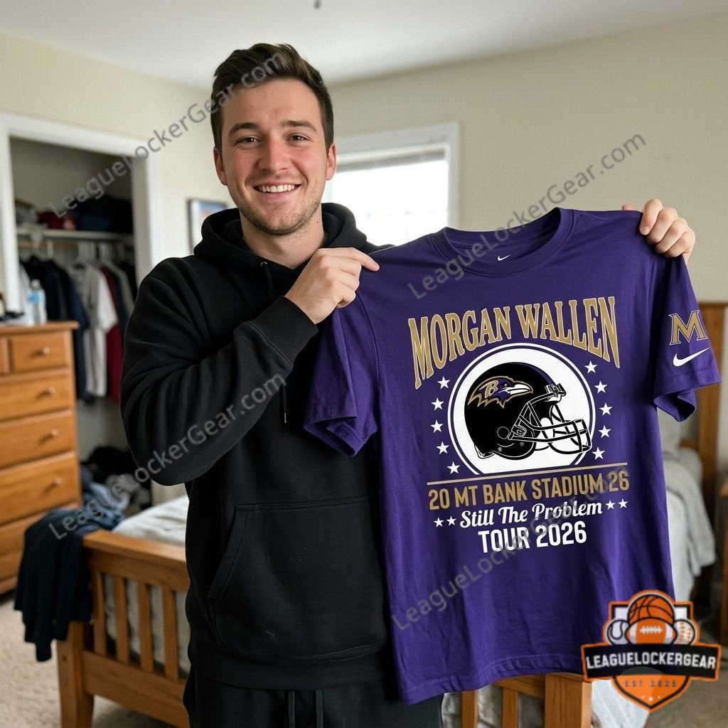 Morgan Wallen Baltimore Ravens Still The Problem Tour 2026 MT Bank Stadium T-Shirt