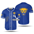 NCAA Pittsburgh Panthers Custom Name Blue Baseball Jersey Unisex Shirt, Gift For Men And Women - Aopprinter
