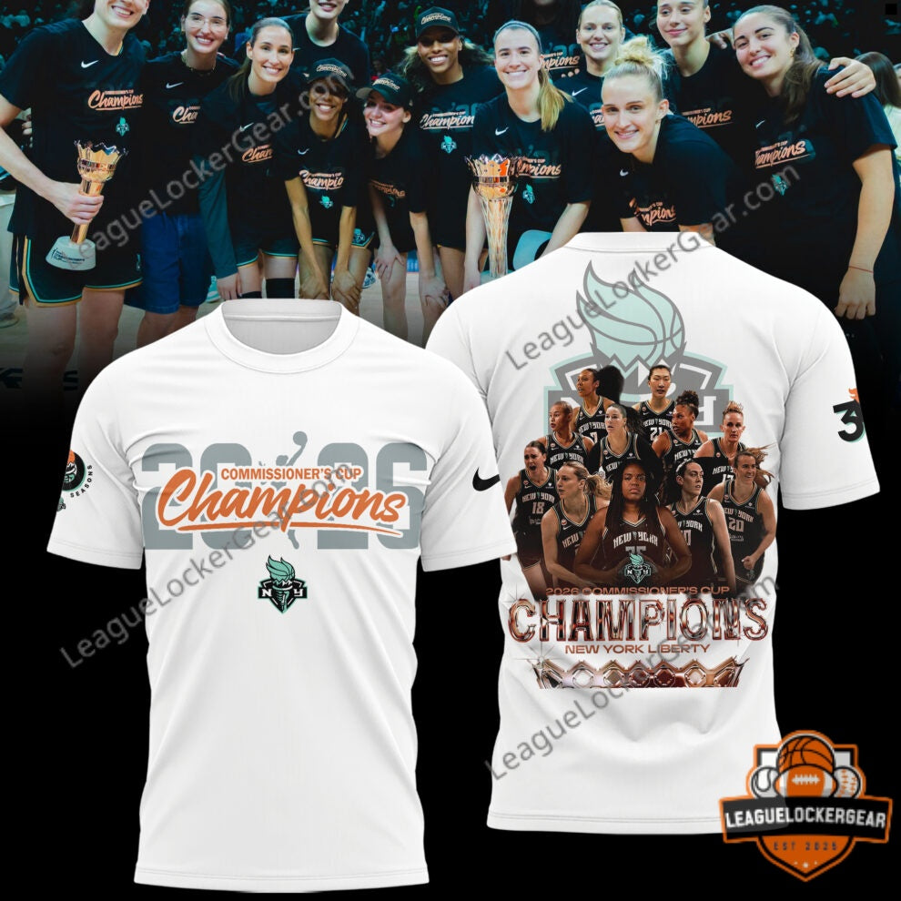 New York Liberty 2026 Commissioner’s Cup Champions T-Shirt