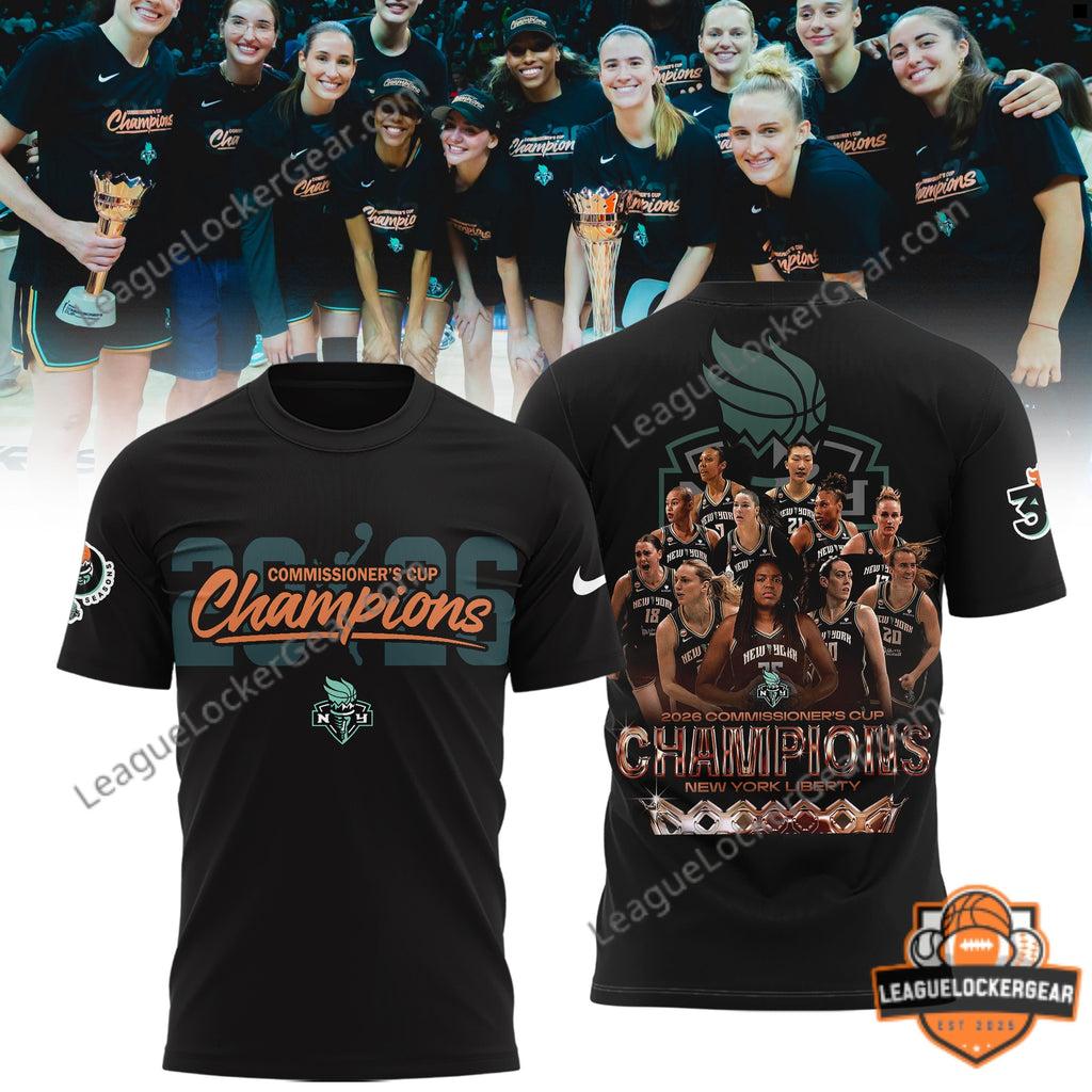 New York Liberty 2026 Commissioner’s Cup Champions T-Shirt