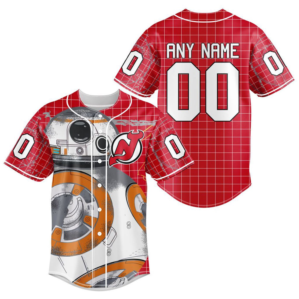 NHL New Jersey Devils | Specialized Baseball Jersey X BB-8 D Star War - Bafud