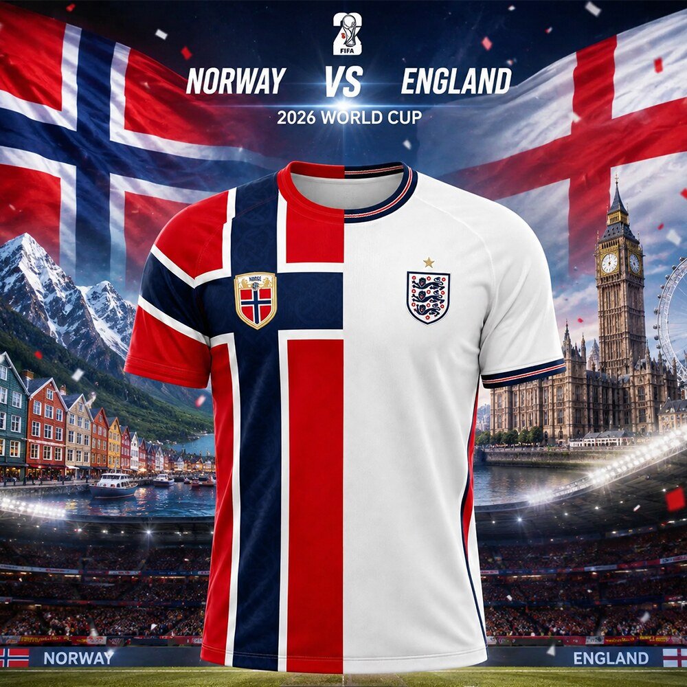 Norway and England 2026 World Cup Match Football Jersey