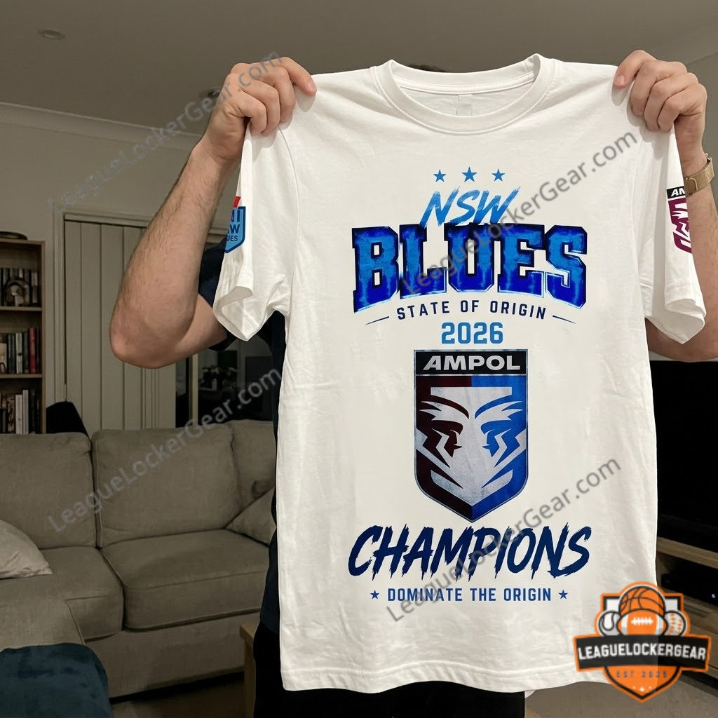 NSW Blues State of Origin 2026 Champions T-Shirt