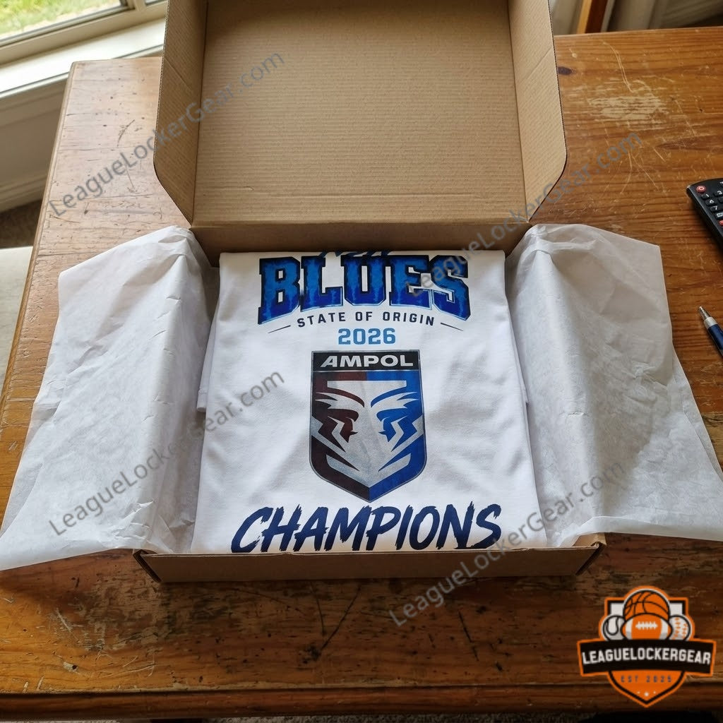 NSW Blues State of Origin 2026 Champions T-Shirt