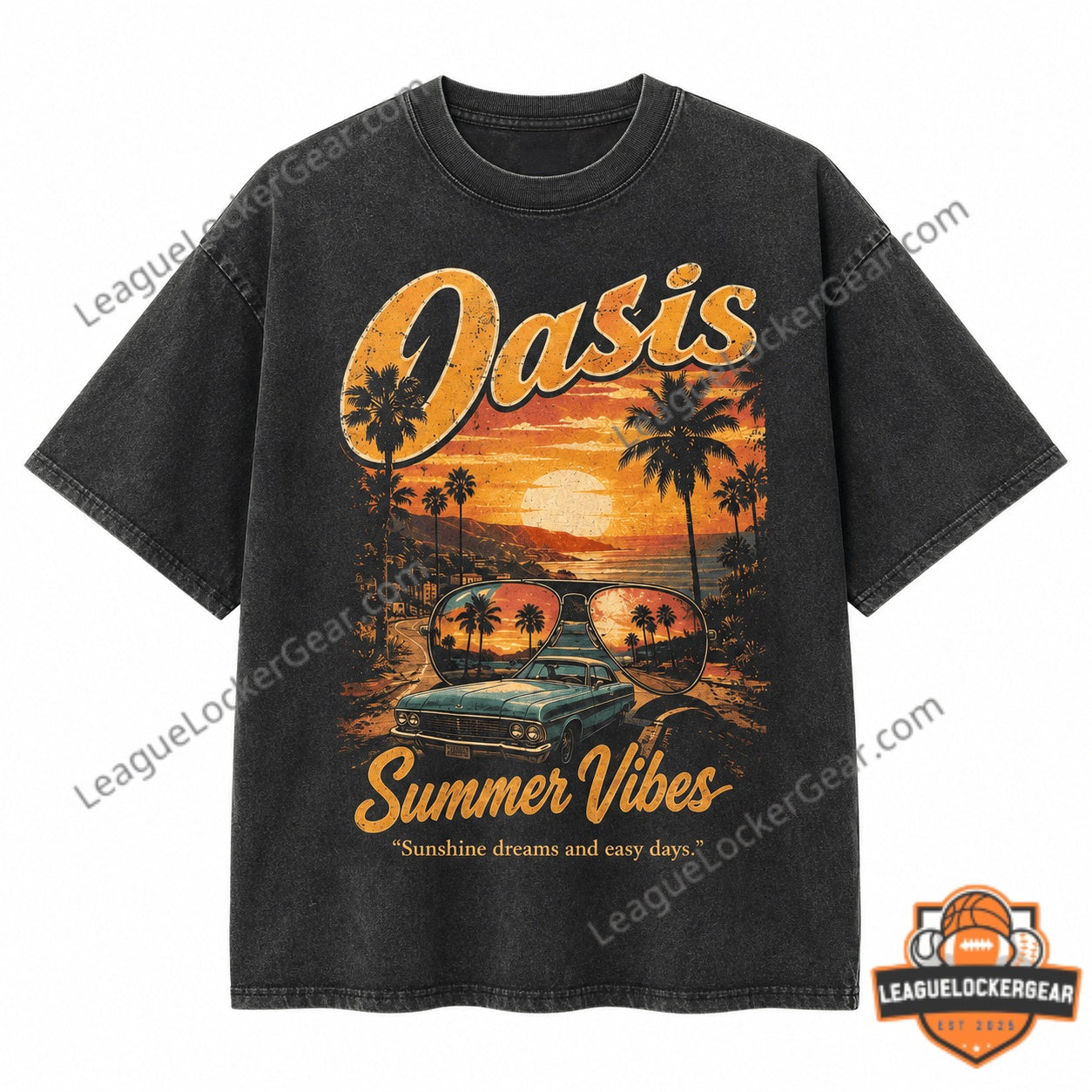 Oasis Summer Vibes Vintage Sunset T-Shirt