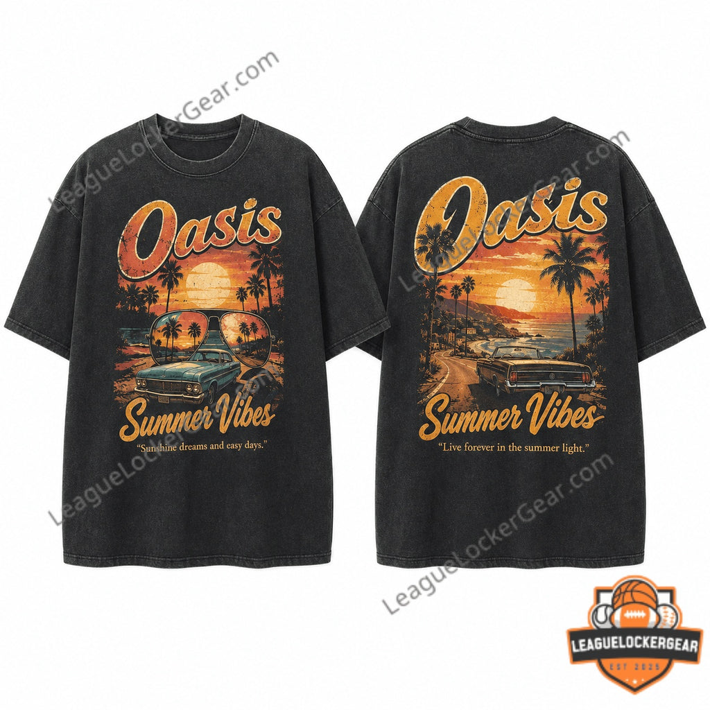 Oasis Summer Vibes Vintage Sunset T-Shirt