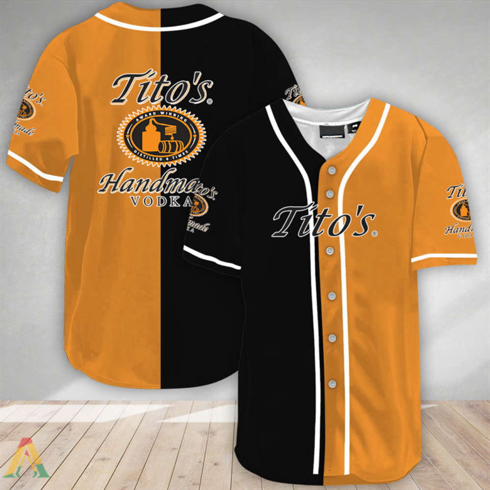 Orange Split Tito Is Vodka Baseball Jersey - Aopprinter
