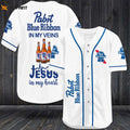 Pabst Blue RiIn My Veins Jesus In My Heart Baseball Jersey - lylyprint.com