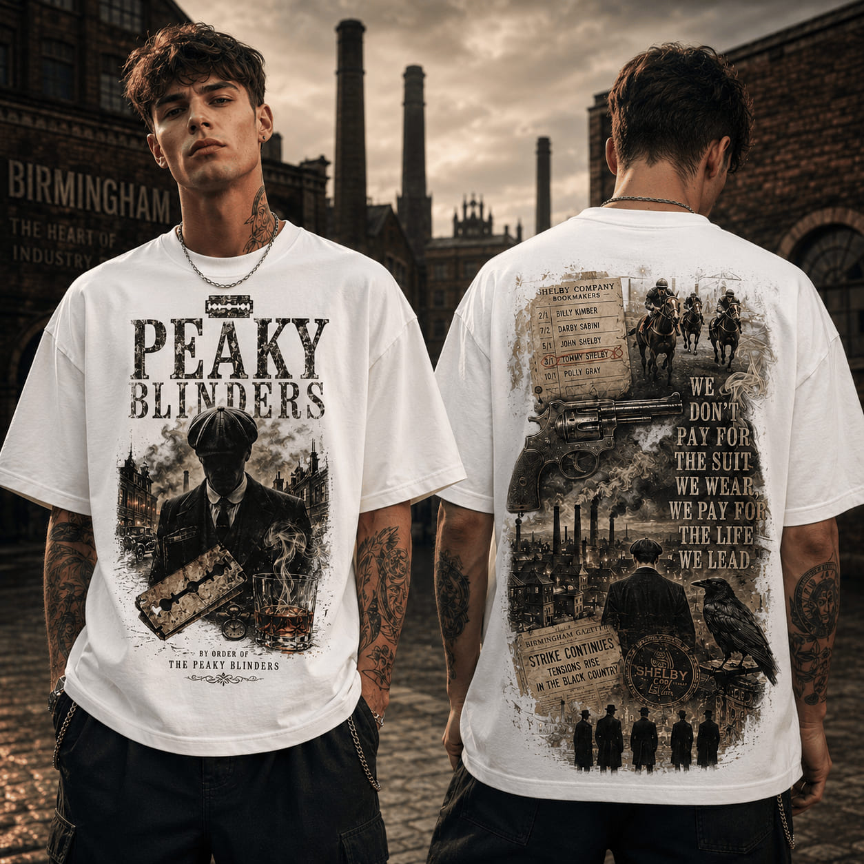 Peaky Blinders Iconic Elements Graphic T-Shirt