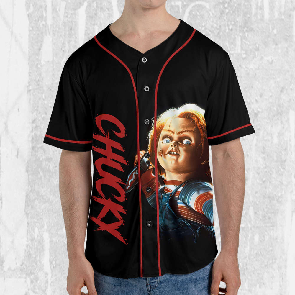 Personalize Child's Play Scare Chucky Jersey, Halloween Chucky Jersey, Chucky Baseball Jersey - lylyprint.com
