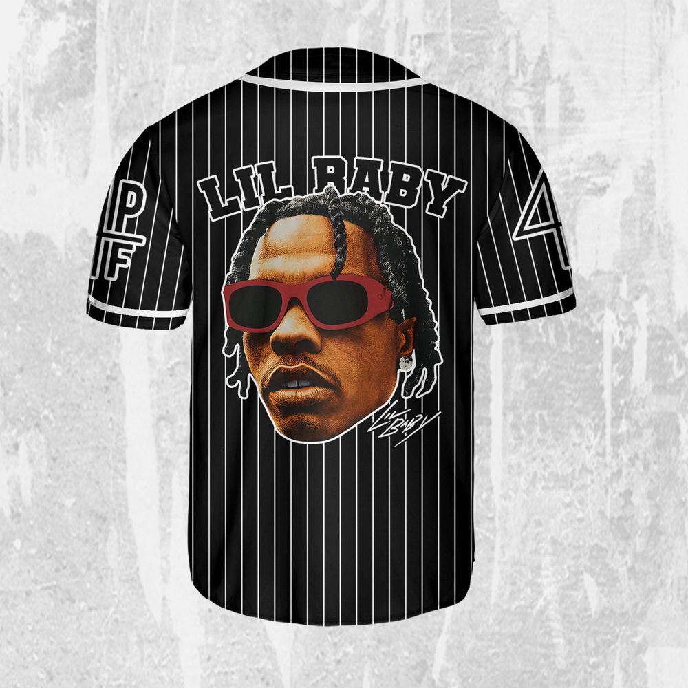 Personalize Lil Baby Black Color Jersey, Lil Baby Baseball Jersey, Lil Baby Rap Jersey - lylyprint.com