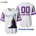Personalized Maleficent All Over Print Pinstripe Baseball Jersey - lylyprint.com
