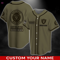 Personalized Oakland Raiders Baseball Jersey Shirt for Fans - Aopprinter