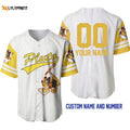 Personalized Pluto Dog All Over Print Pinstripe Baseball Jersey - lylyprint.com