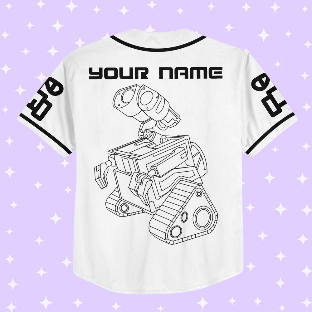 Personalized Wall E Symbol Baseball Jersey - lylyprint.com