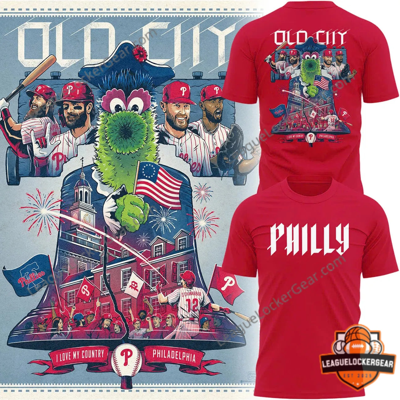 Philadelphia Phillies Old City Patriotic Celebration T-Shirt