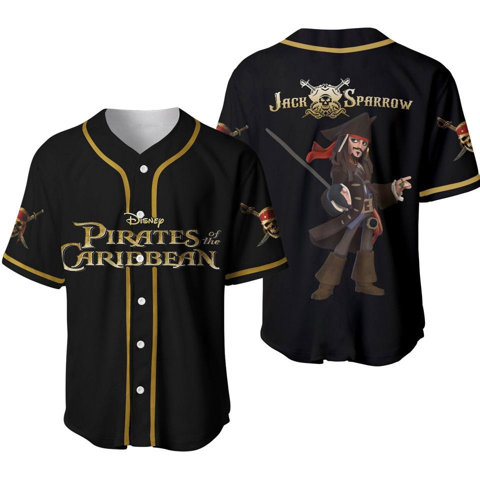 Pirates of the Caribbean Skull Johnny Depp Baseball Jersey - lylyprint.com