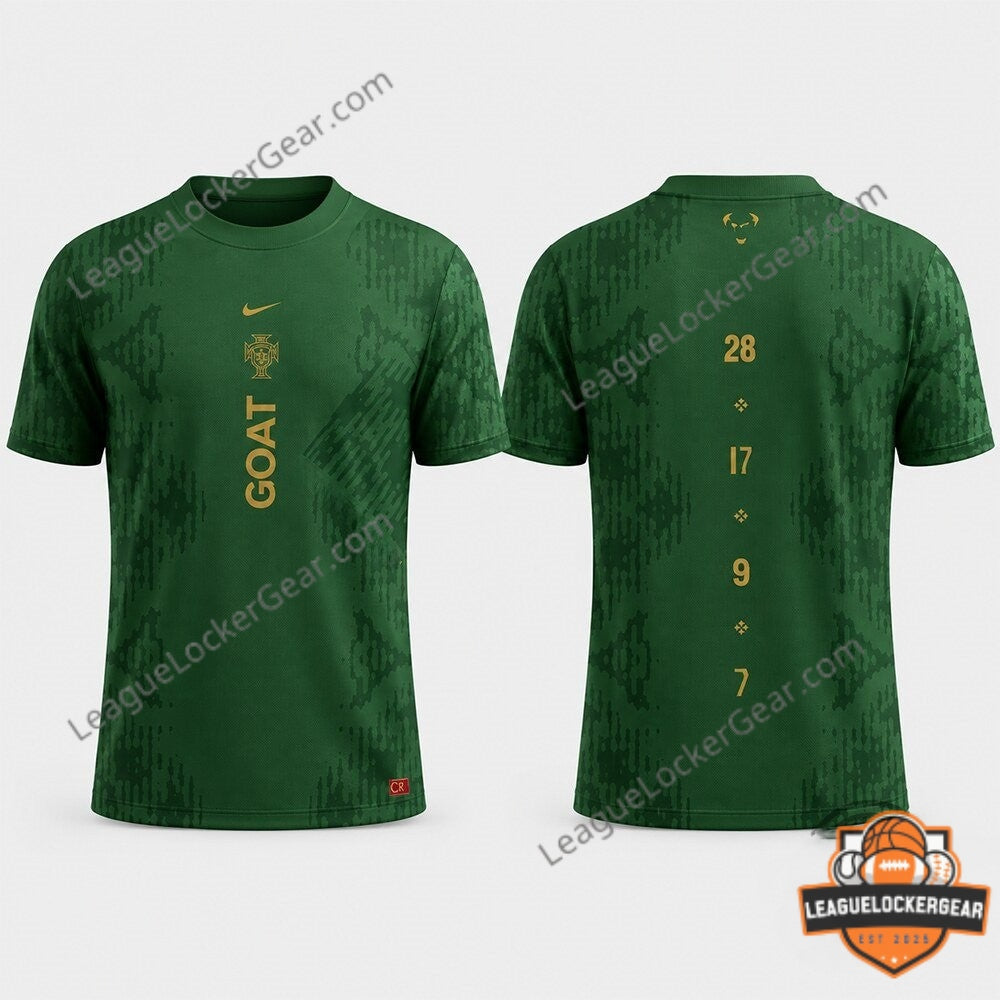 Portugal Ronaldo GOAT CR7 3D T-Shirt