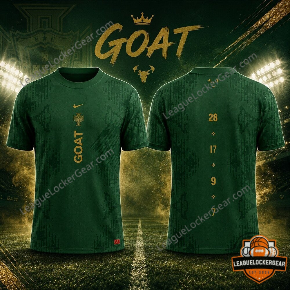 Portugal Ronaldo GOAT CR7 3D T-Shirt