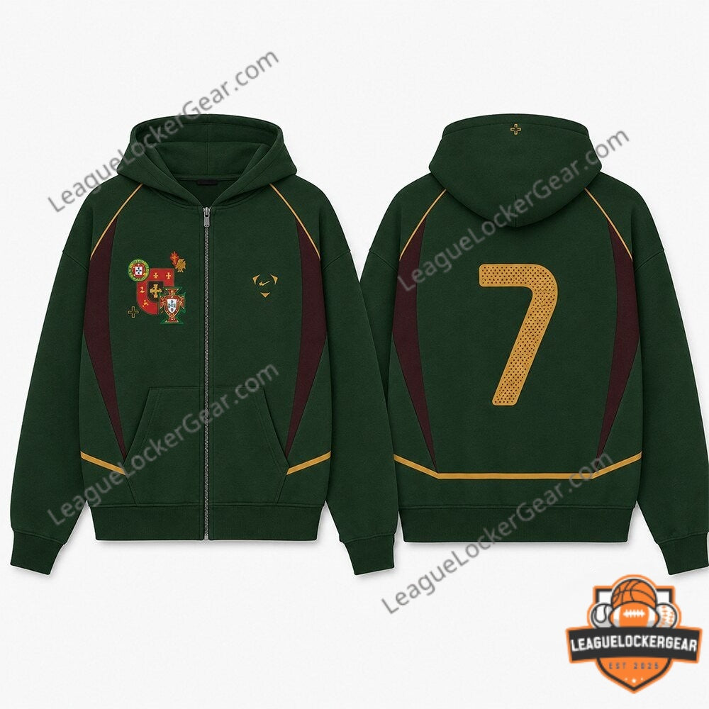 Portugal National Football Team Cristiano Ronaldo Zip Hoodie