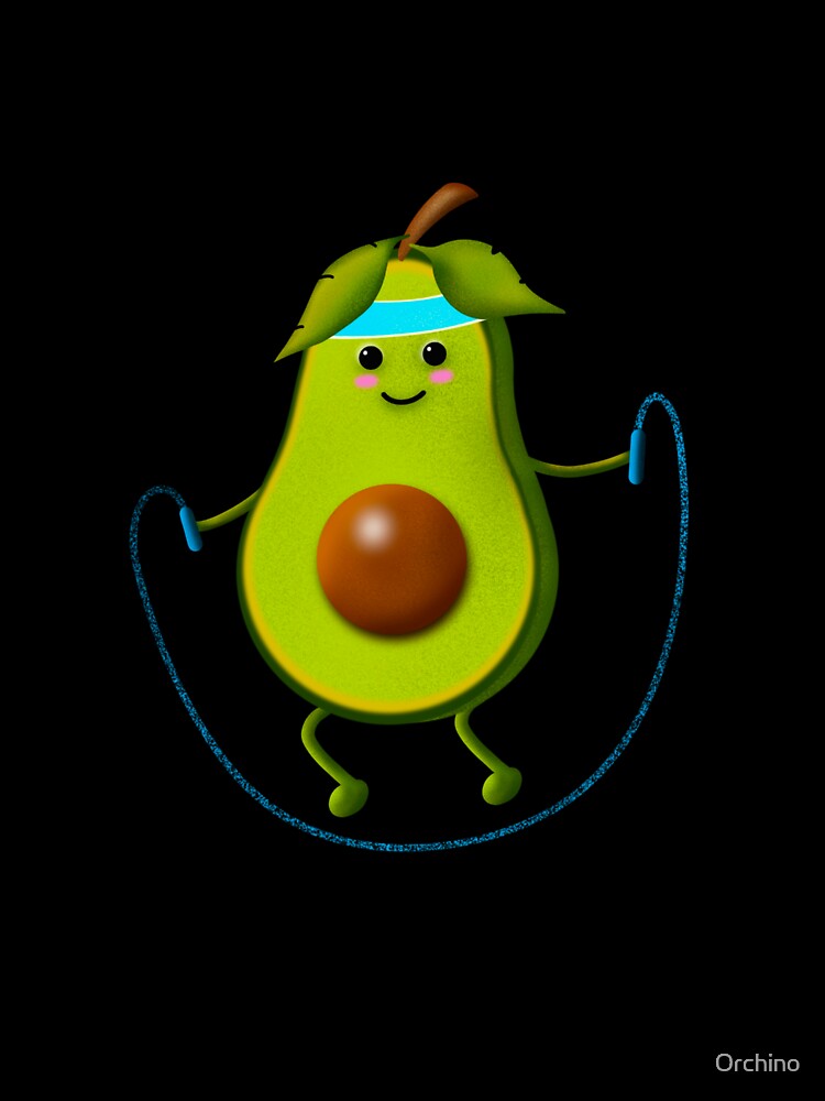 Cute Fitness avocado by Orchino