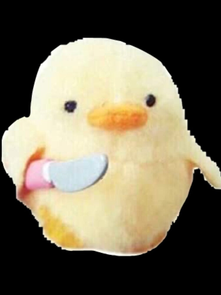 Cute little duck with knife by BrontesWhimsyStore